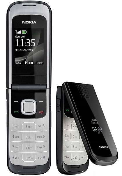 Nová Nokia 2720 Fold, 2 Farby: Čierna, Bordó, Akcia, Vyklápací Telefón