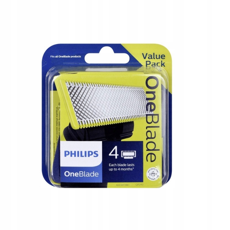 4x Blisterové čepele Philips OneBlade QP240 QP2520