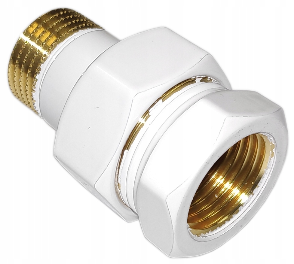 Śrubunek prosty z oringiem 1/2" biały