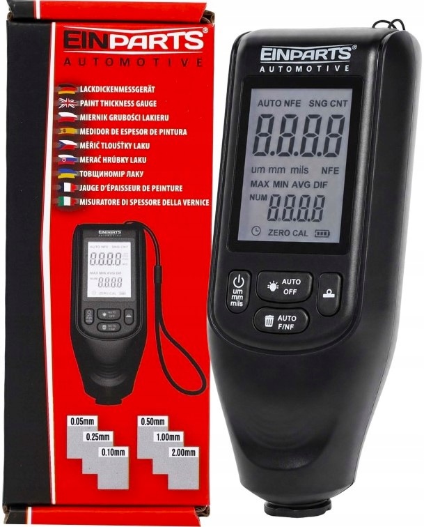 Miernik grubości lakieru LCD 0–2000 um grubościomierz lakieru EPACC125