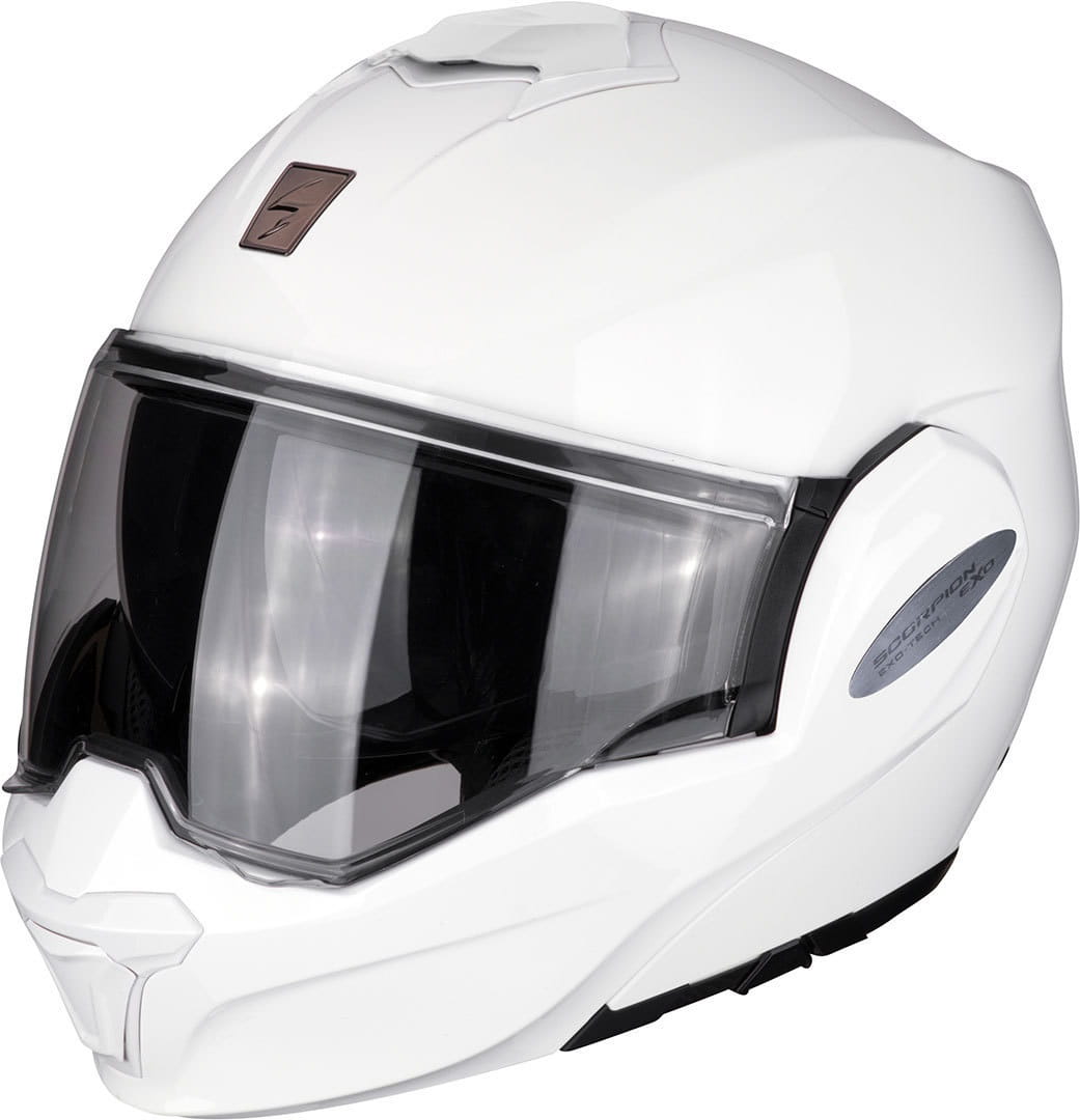 Motocyklová Prilba Scorpion Exo-tech Evo White Biela Čeľusťová Modulárna