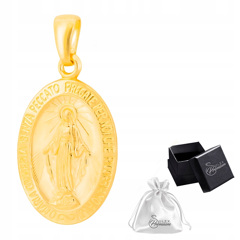 Medailon Přívěsek stříbro ryzost 925 Zlatý přívěsek Matka Boží Úžasná
