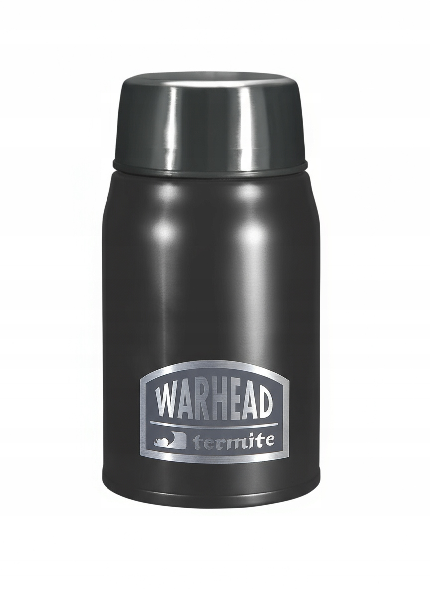 Termos Obiadowy Termite Warhead Jar 0,75L Stalowy Łyżka Czarny Szczelny