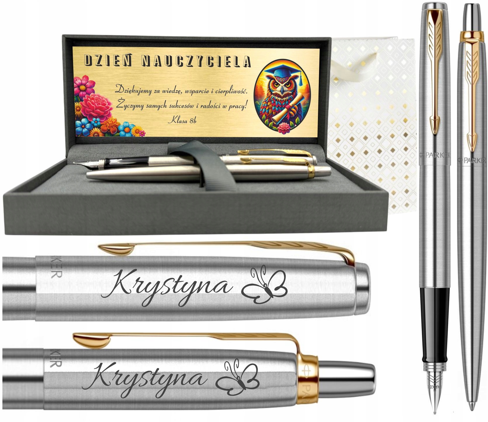ZESTAW PARKER JOTTER GT PIÓRO DŁUGOPIS Z GRAWEREM PERSONALIZOWANY PREZENT