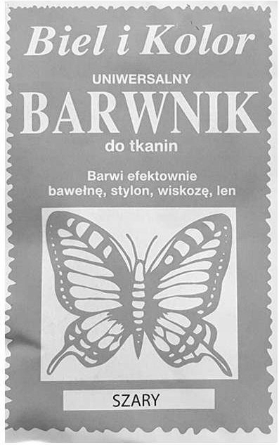 

Barwnik do tkanin ubrań szary 10g 31kol.