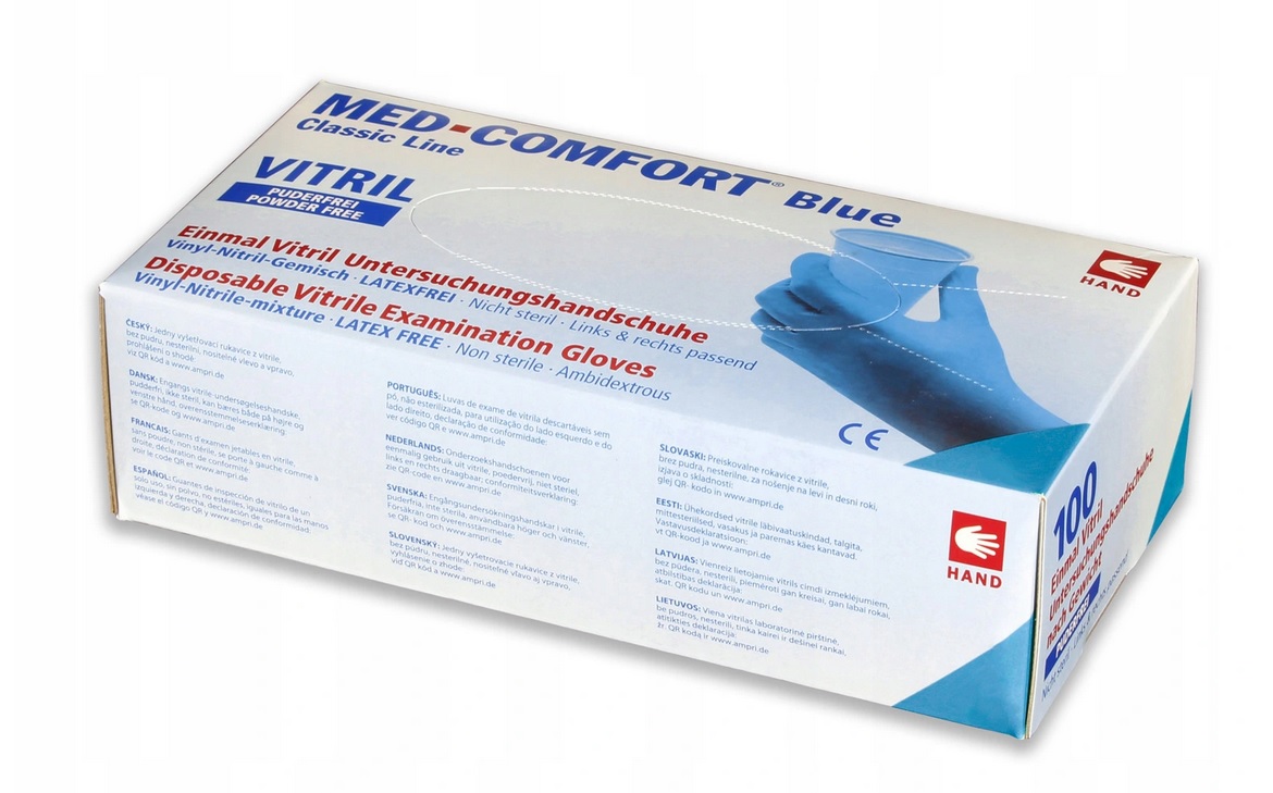 

Med-comfort Rękawice winylowo-nitrylowe S 100 szt