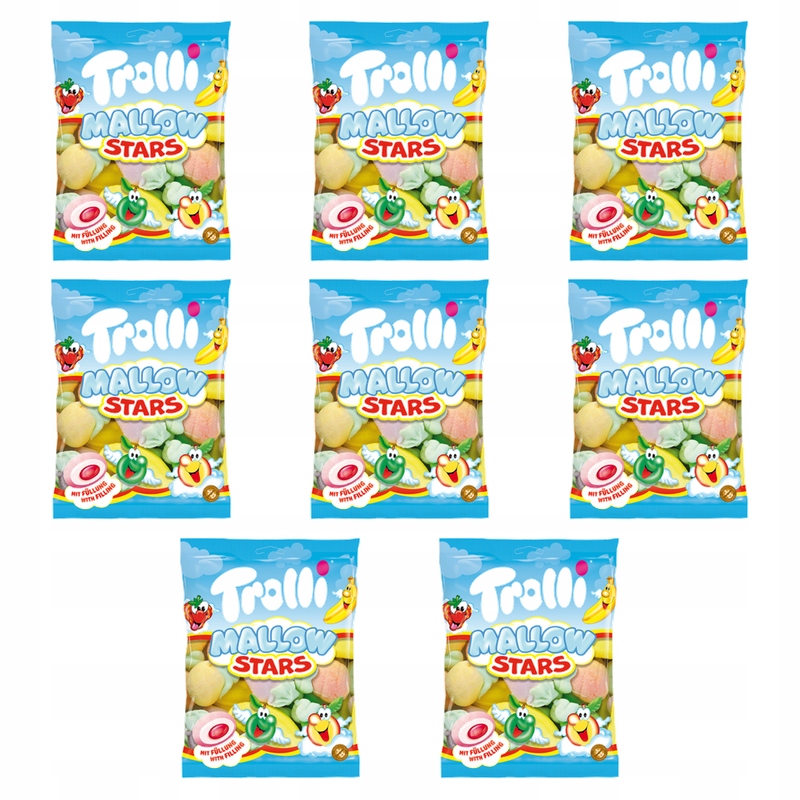 Trolli Mallow Stars Cukrové pěny 150 g X8