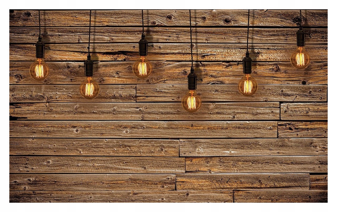 Fototapeta Retro Dřevo a lampy Vintage Loft Perspektiva 200x140 lepidlo