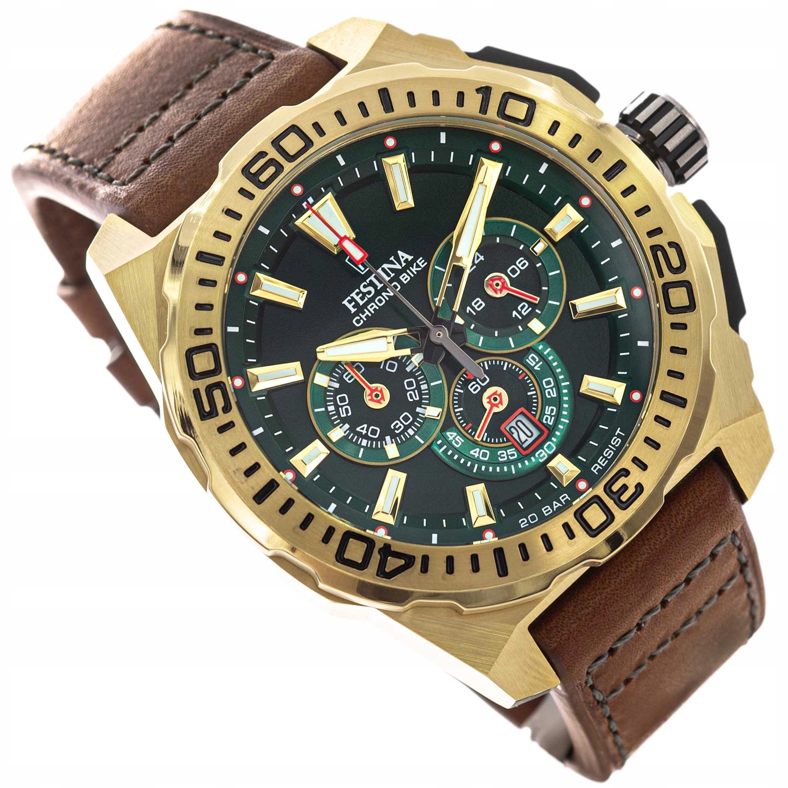 Pánské Hodinky Festina F20728/2 Chrono Bike Hnědé Voděodolné