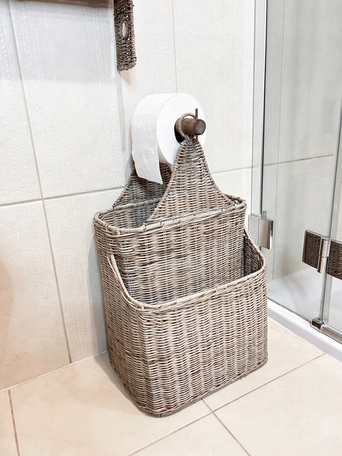 Ratanová nádoba Hampton na toaletný papier Mlynček do kúpeľne Wc Stojan