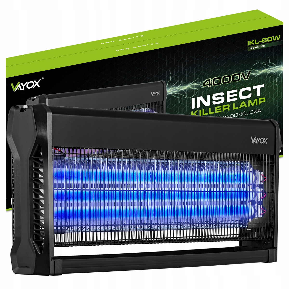 Lampa Owadobójcza Na Komary Muchy Pułapka 3xUV Duża Profesjonalna Vayox