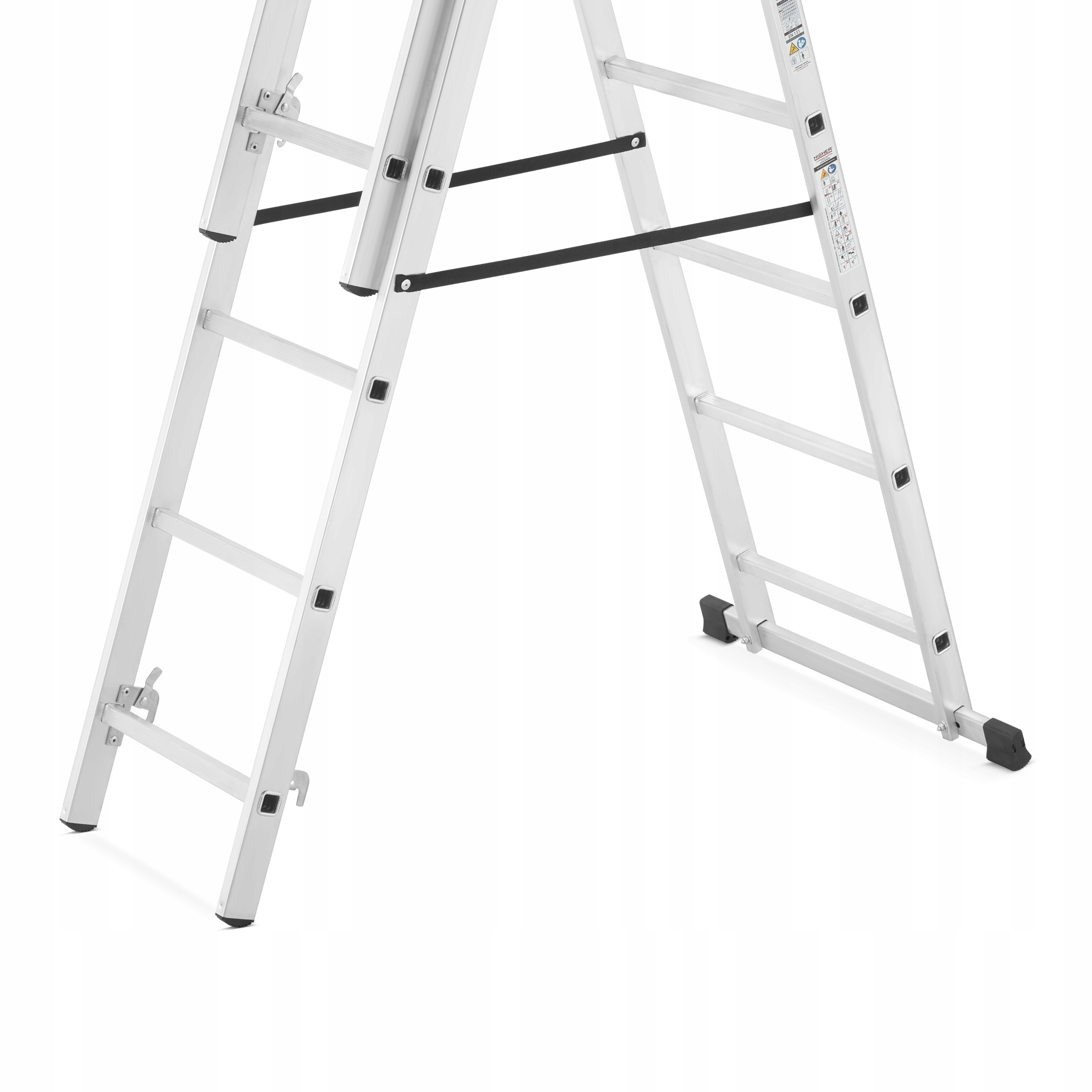Drabina aluminiowa wielofunkcyjna 3x9 HIGHER na schody BASIC + GRATIS Długość transportowa 246 cm