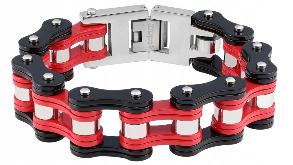 Náramek Zippo Bike Chain Black Red 2006335 220x16x8 mm