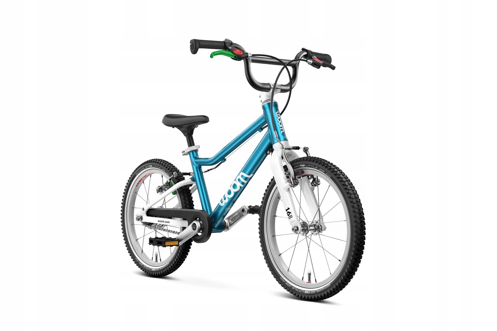 Woom Go 3 Automagic metallic blue rower dla dzieci 16"
