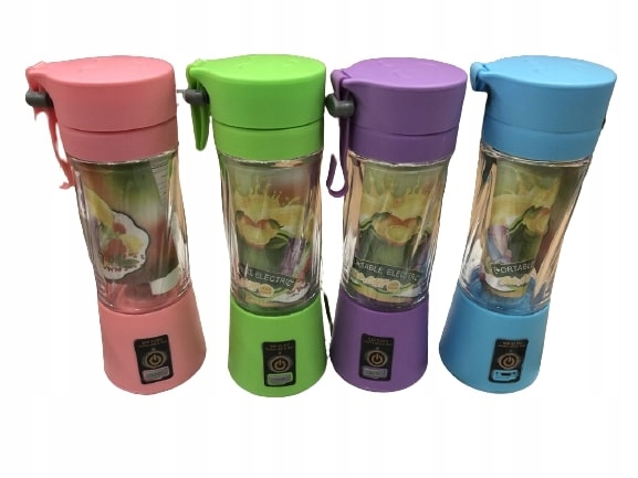 BLENDER TURYSTYCZNY USB 380ML FIOLETOWY Przenośny Pojemność 0.38 l