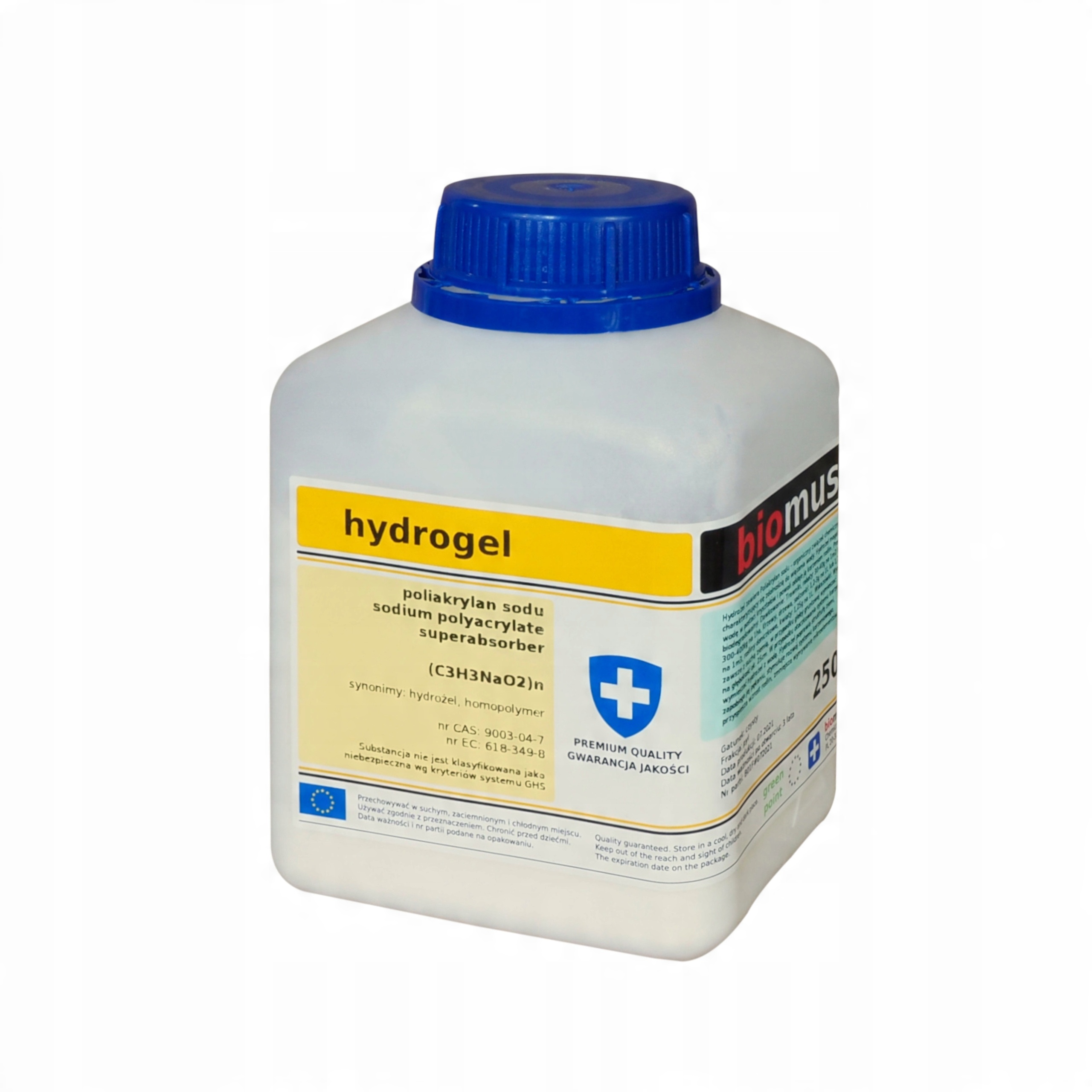 

Poliakrylan Sodu hydrogel hydrożel 250g Biomus