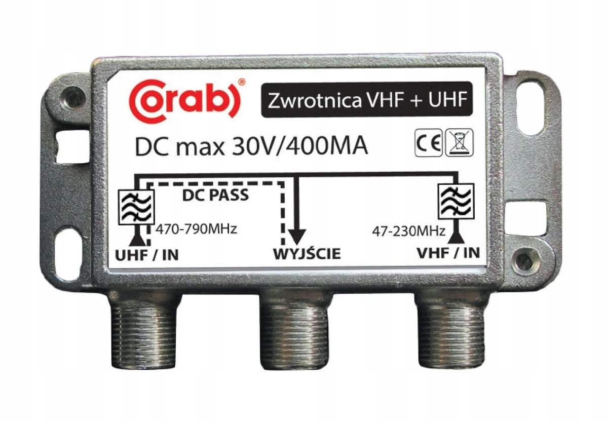 Zwrotnica Corab UHF+VHF EAN (GTIN) 5904378621384