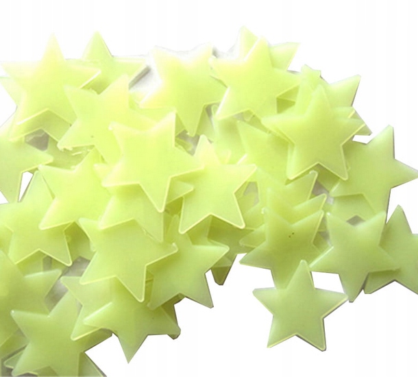 

Gwiazdki naklejki fluorescencyjne świecące 100szt