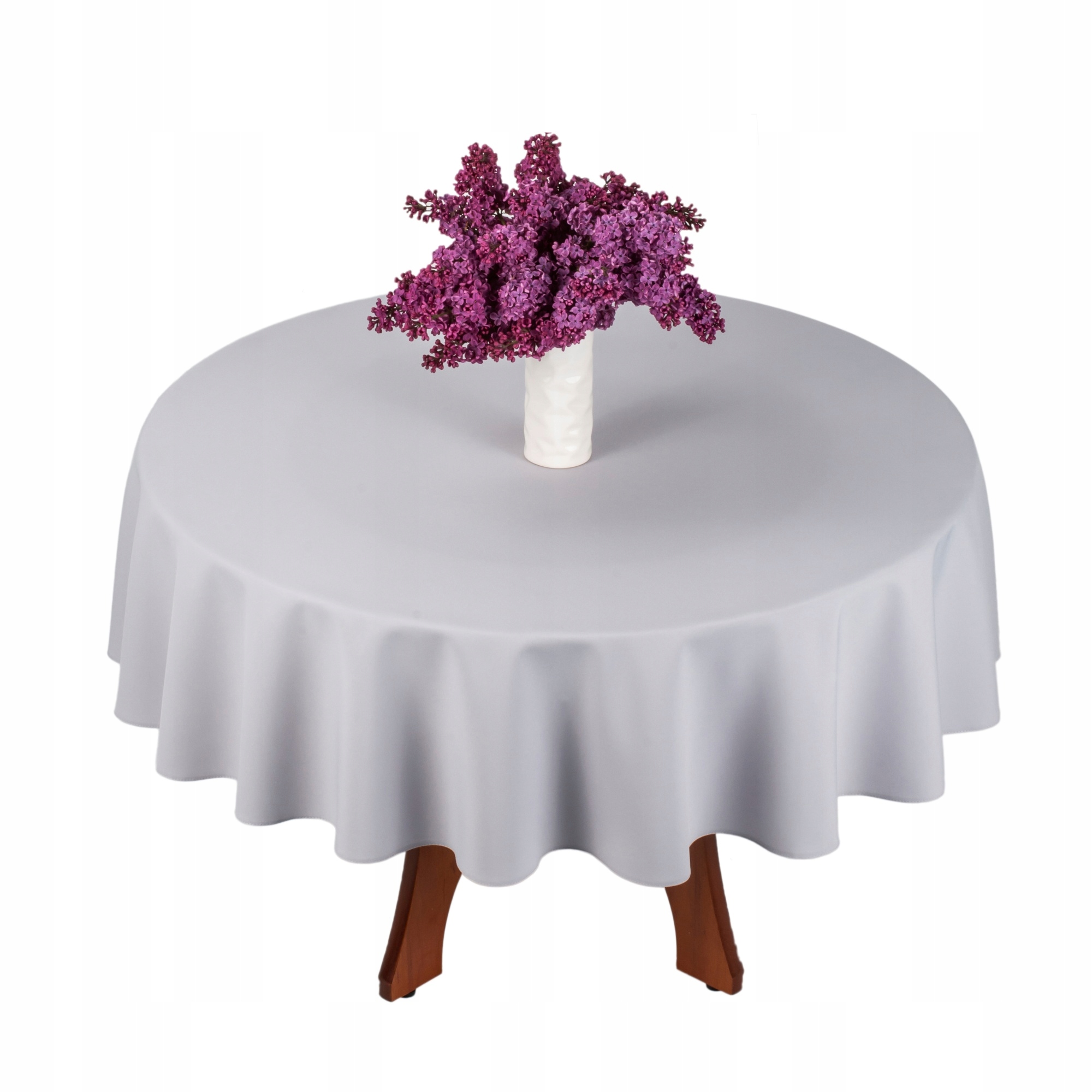 ELEGANCKI GŁADKI OWALNY OBRUS OWAL SZARY 120x220