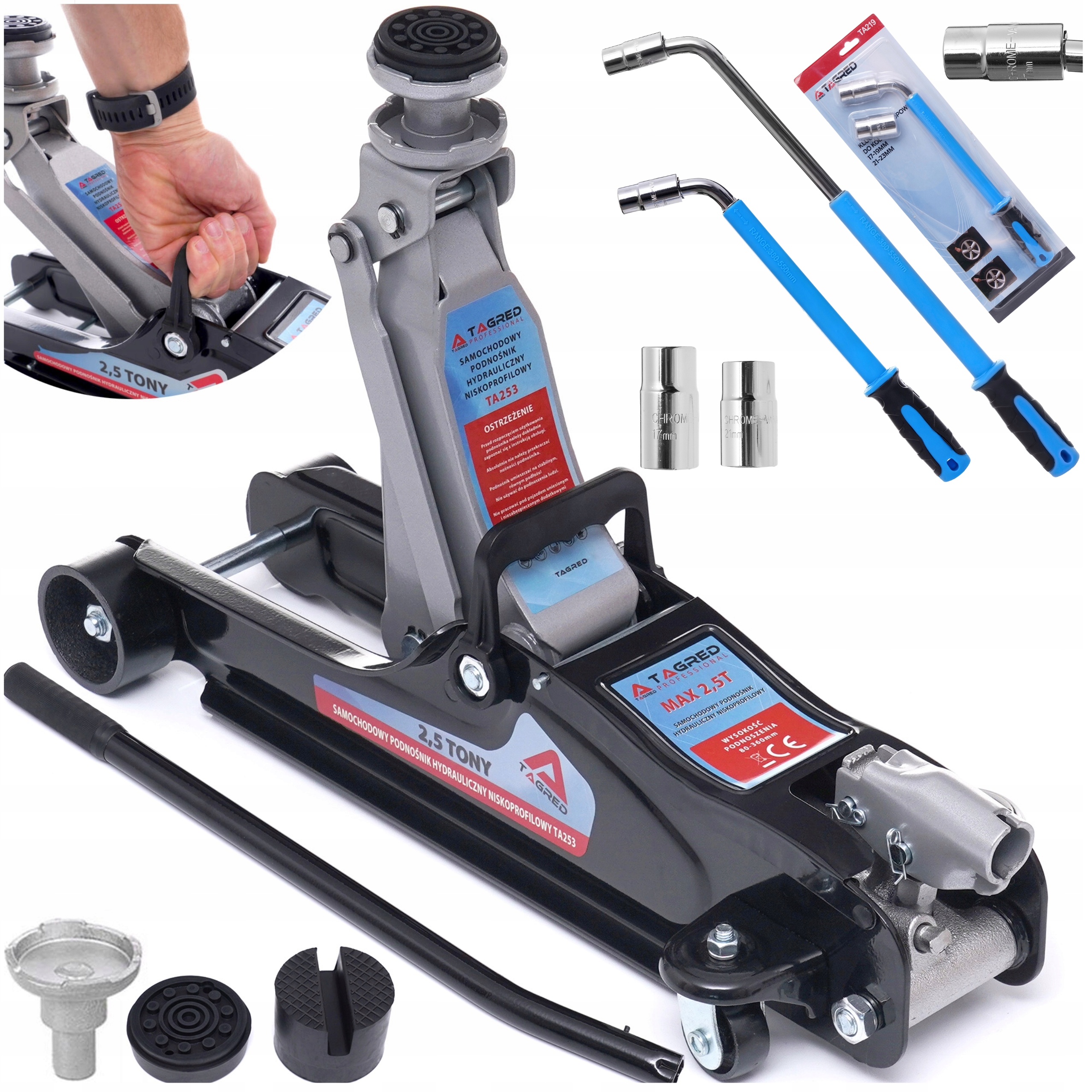 Zvedák Frog 2,5T teleskopický Hever kola