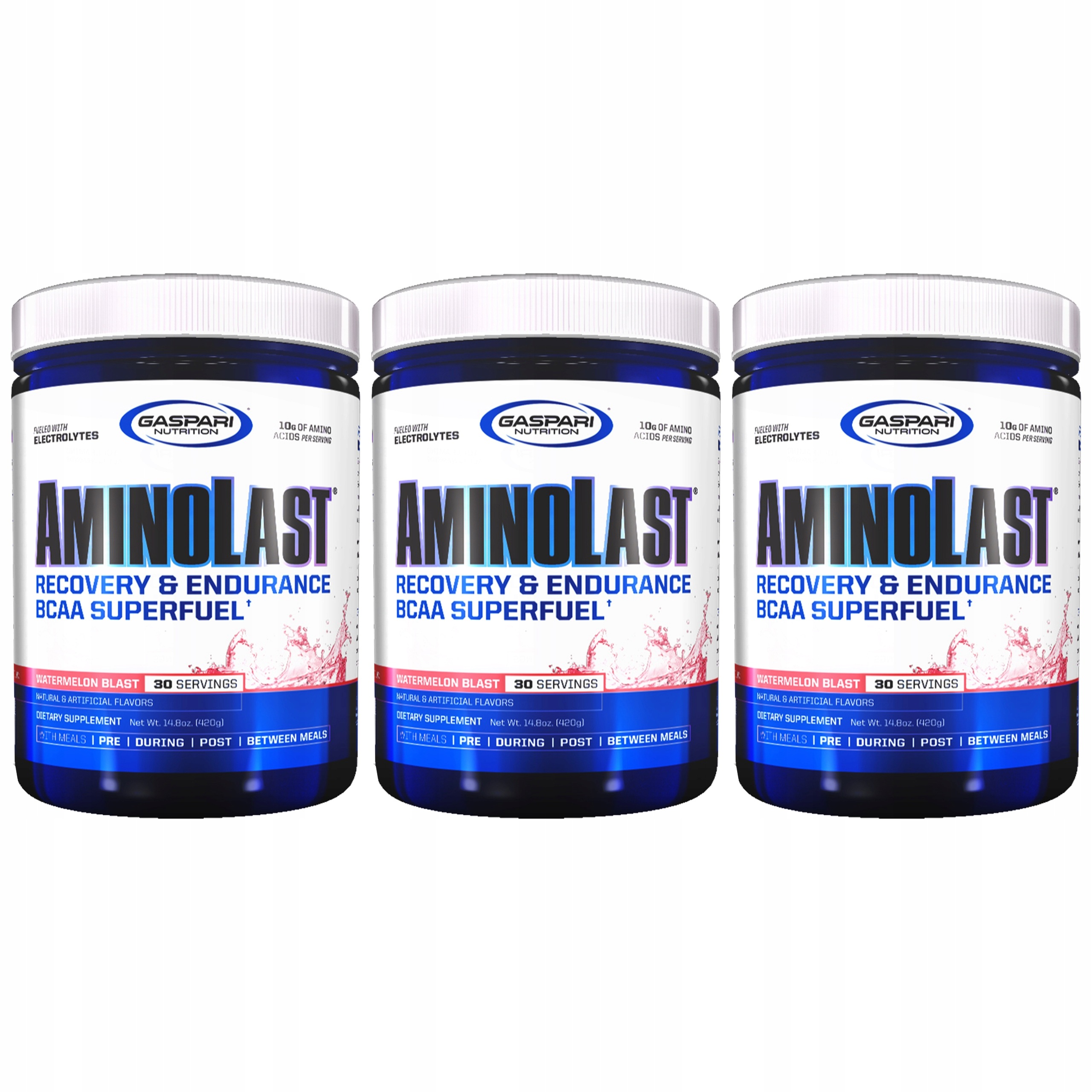 3x Bcaa 2:1:1 420 g Aminokyseliny 420 g Leucin Taurin Gaspari Aminolast