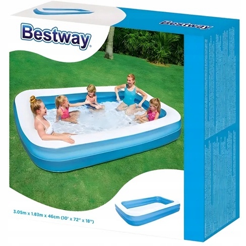 Basen Ogrodowy Dmuchany Dla Dzieci Rodzinny Duży Do Ogrodu Bestway 305x183