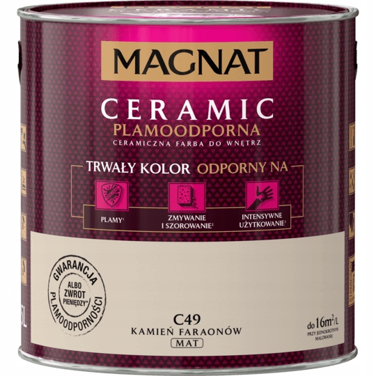 Farba Ceramiczna Ścienna Magnat 2,5 L C49 Kamień Faraonów Mat