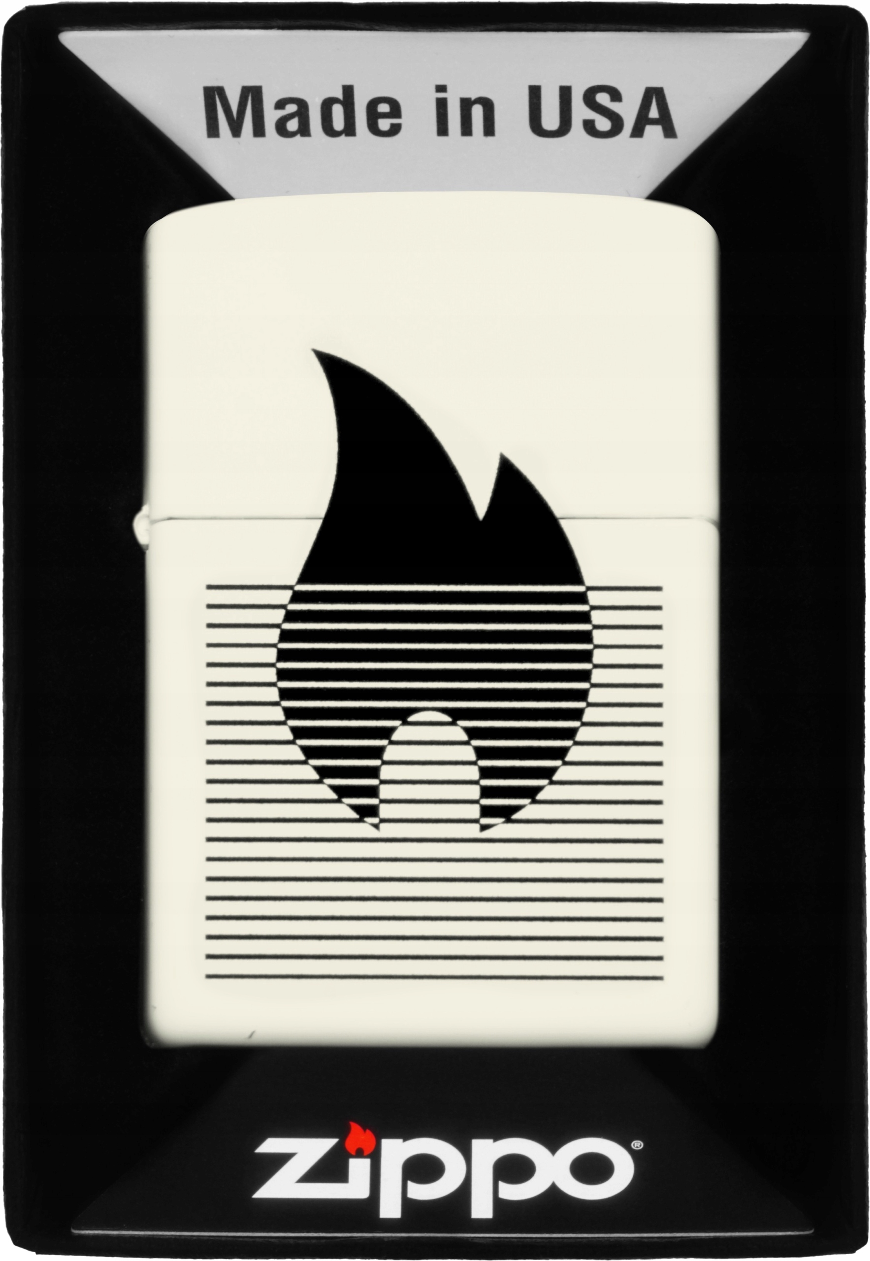 Zapalovač Zippo Lined Flame Design 60007346 Větruodolný benzínový