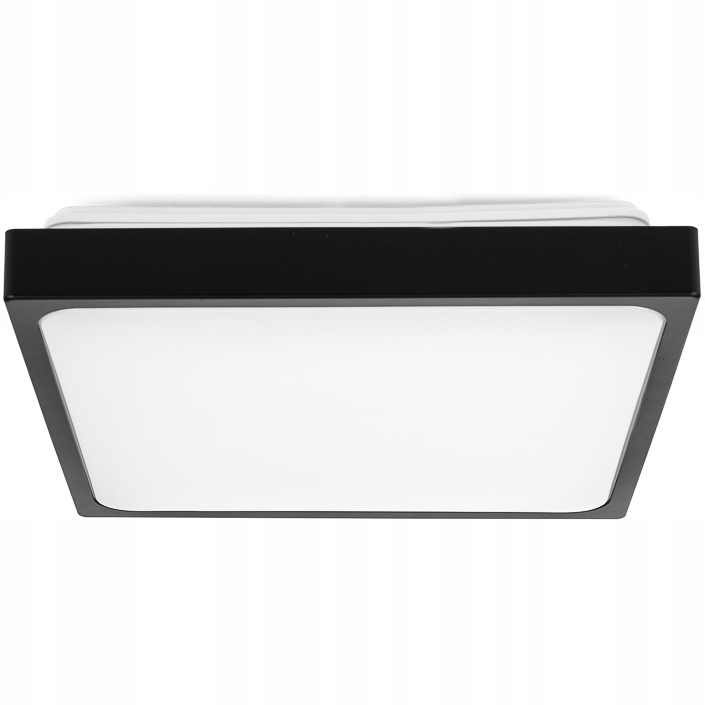 V-tac Plafon Led Lampa Sufitowa Natynkowa Kwadrat IP44 Czujnik 30W Czarny