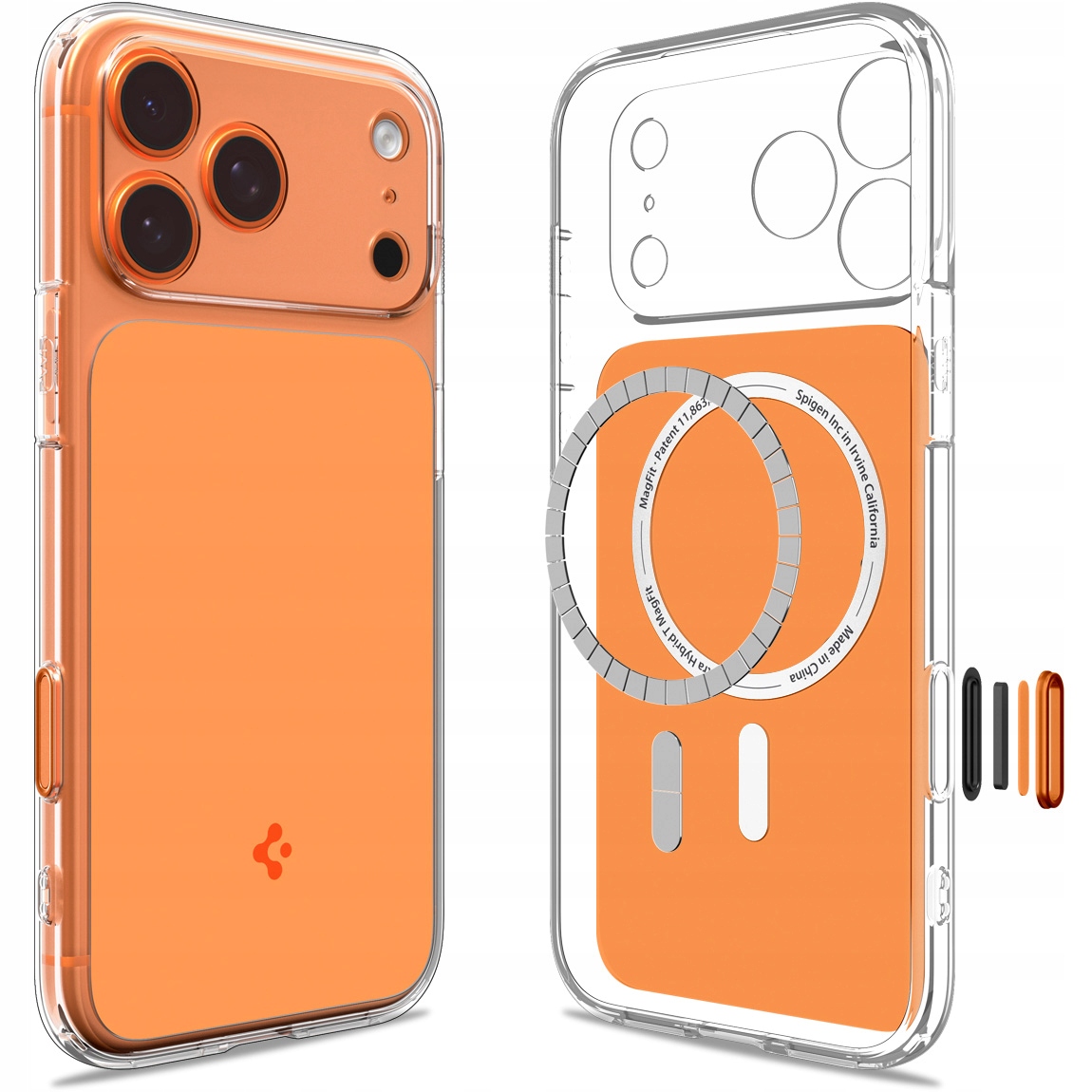 Spigen Pouzdro Pouzdro Magsafe Pro Iphone 17 Pro Ochrana Fotoaparátu Oranžové