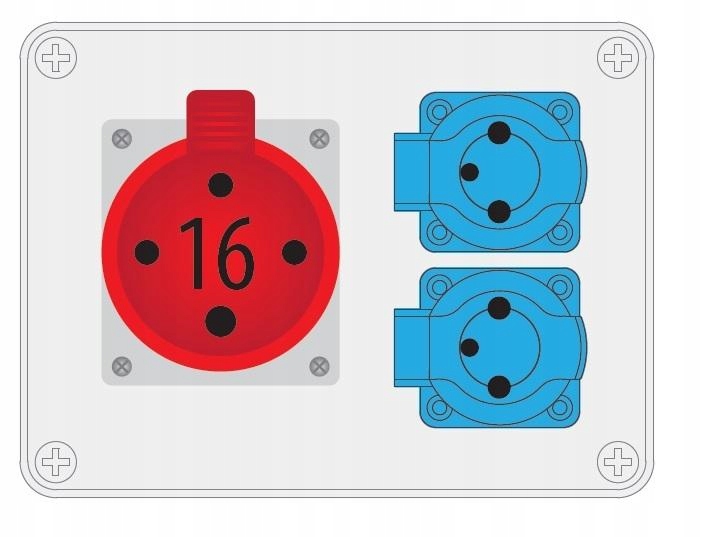 Rozvaděč R-box 190 2x230V 1x16A/4P B.1227