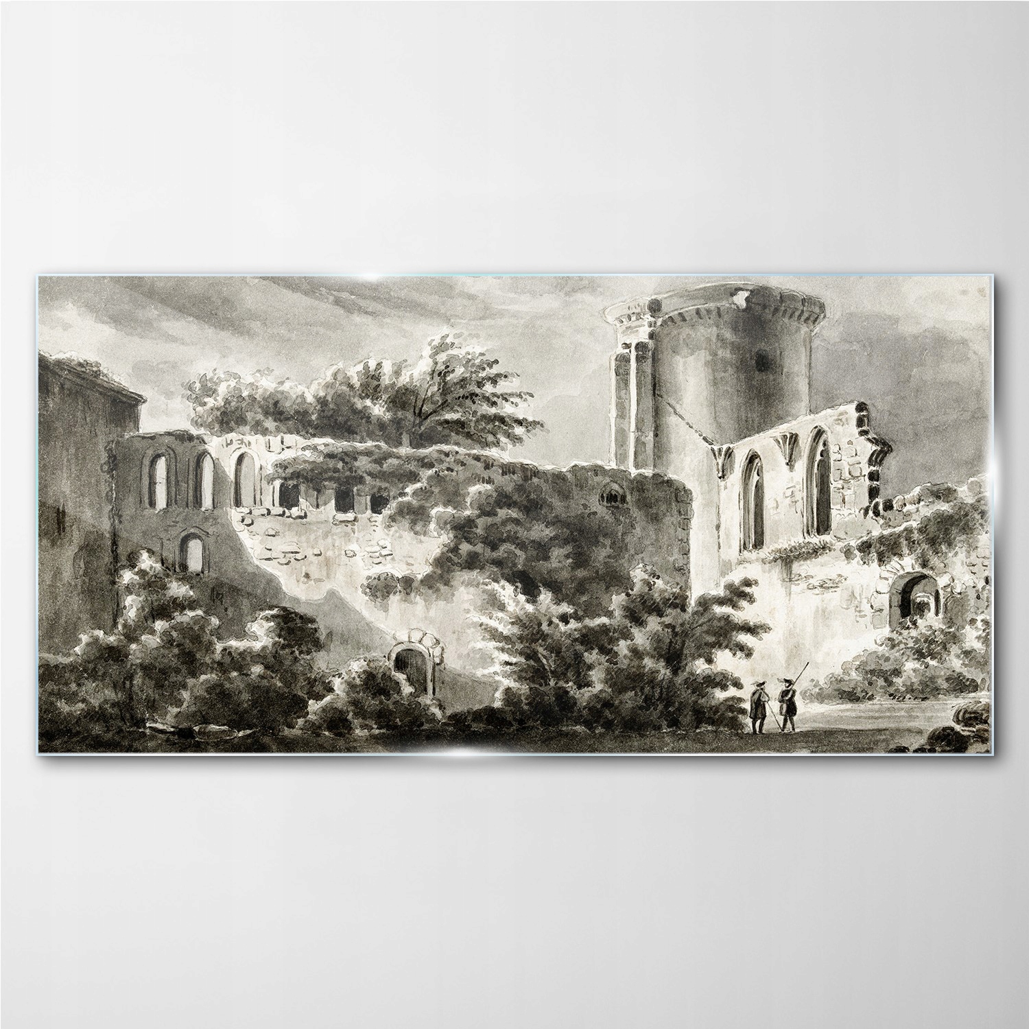 

Foto-obraz szklany Drzewa zamek żołnierze 140x70