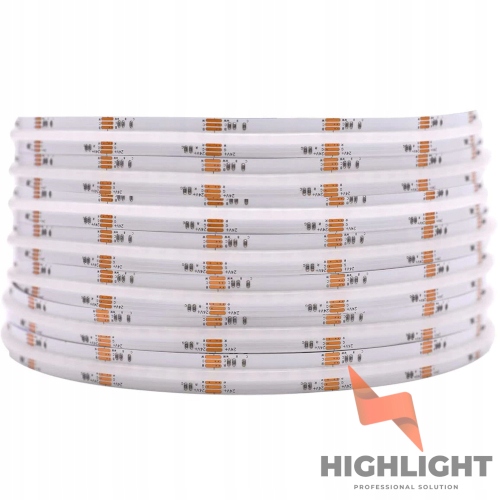 10 m Led pásek Cob Rgb+cct 2700K-6500K vodotěsný 24V 16W 840 Led IP65 Pro