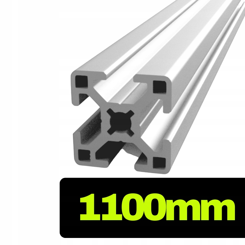 Profil aluminiowy T-slot 3030 srebrny o długości 110 cm