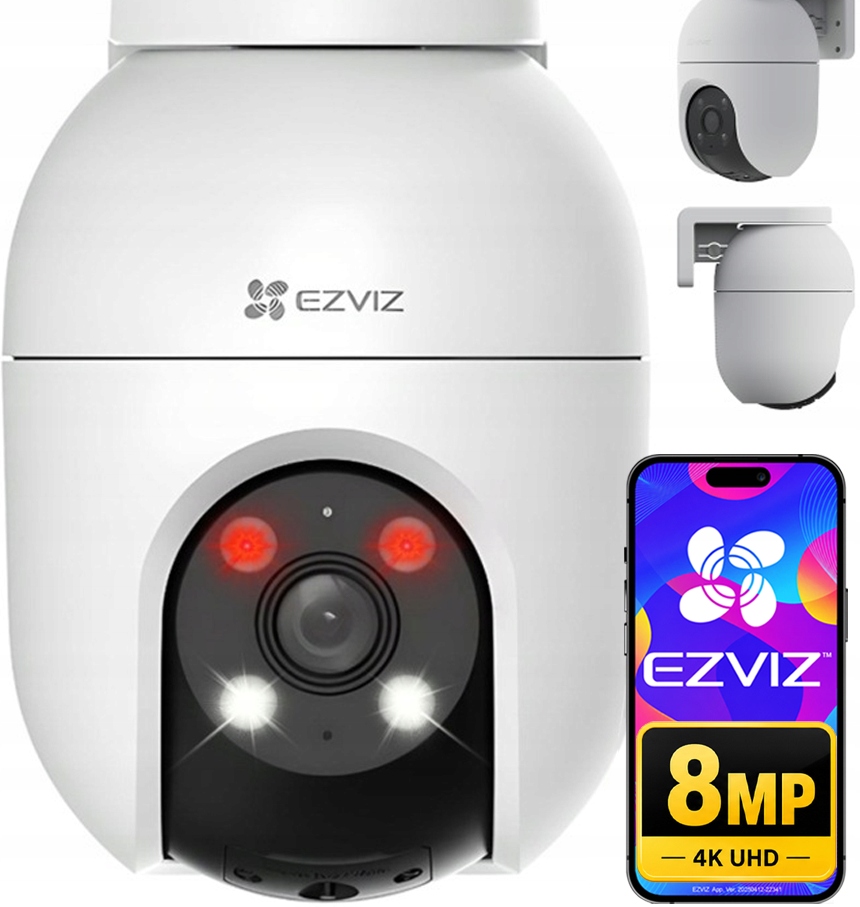 WiFi kamera Ezviz 8MPX C8c 4K Otočná venkovní detekce Ai Sledování