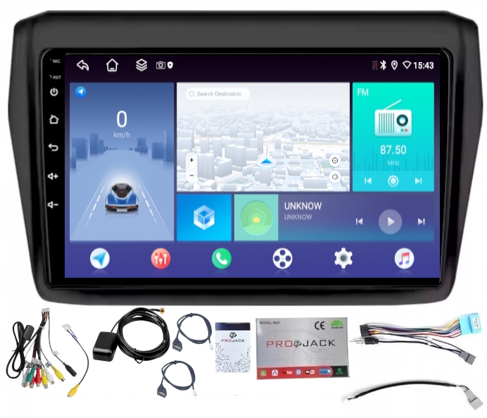 Rádio Navigácia Android Carplay Suzuki Swift 2017-2022 4GB 64GB Sim
