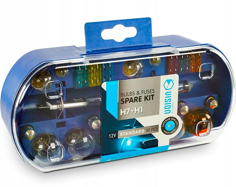 ŻARÓWKI H7 + H1ZESTAW ZASOBNIK KOMPLET ŻARÓWEK BEZPIECZNIKI 12V 30EL ZAPAS Numer katalogowy części 86991