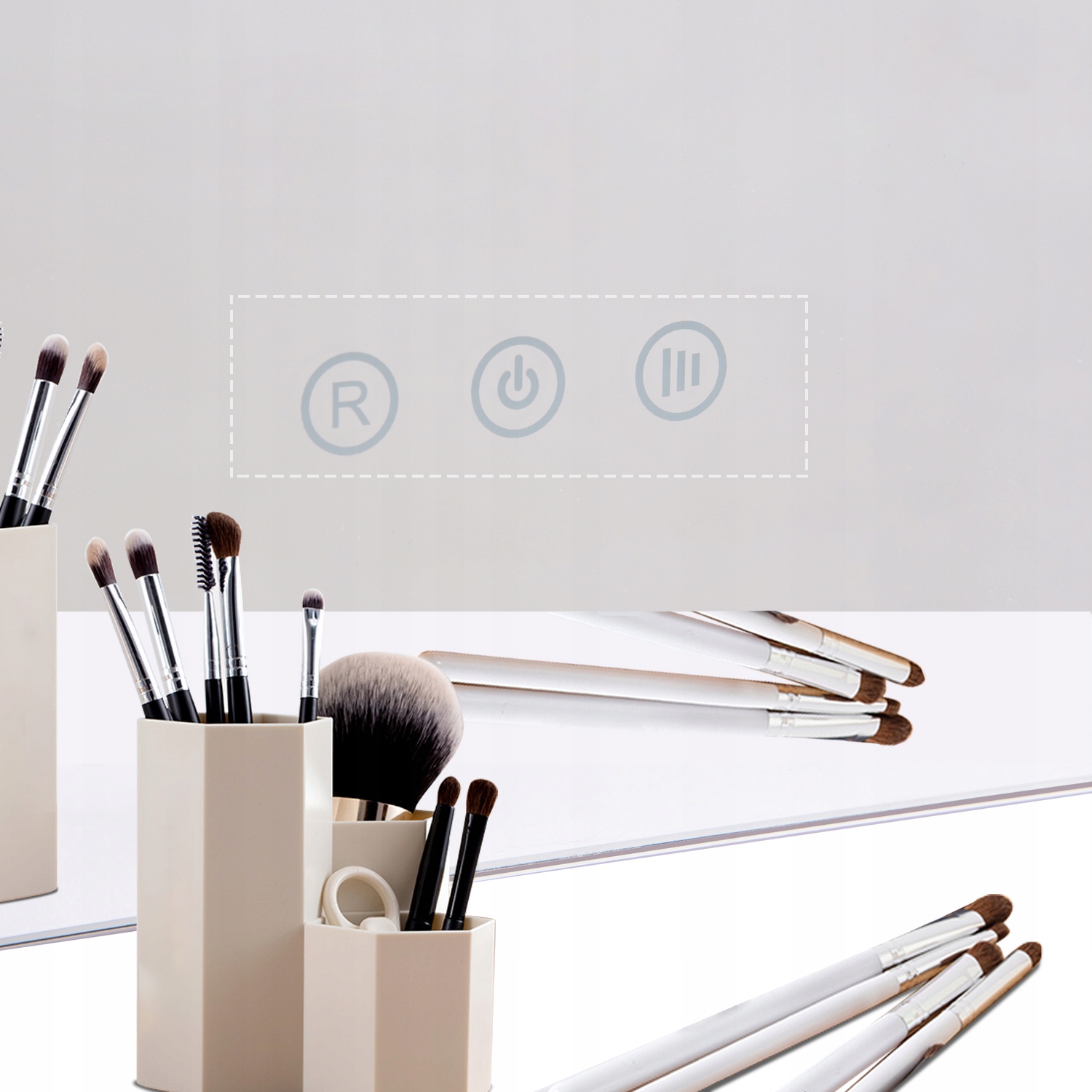 Lusterko stojące biały makijaże Rodzaj stojące