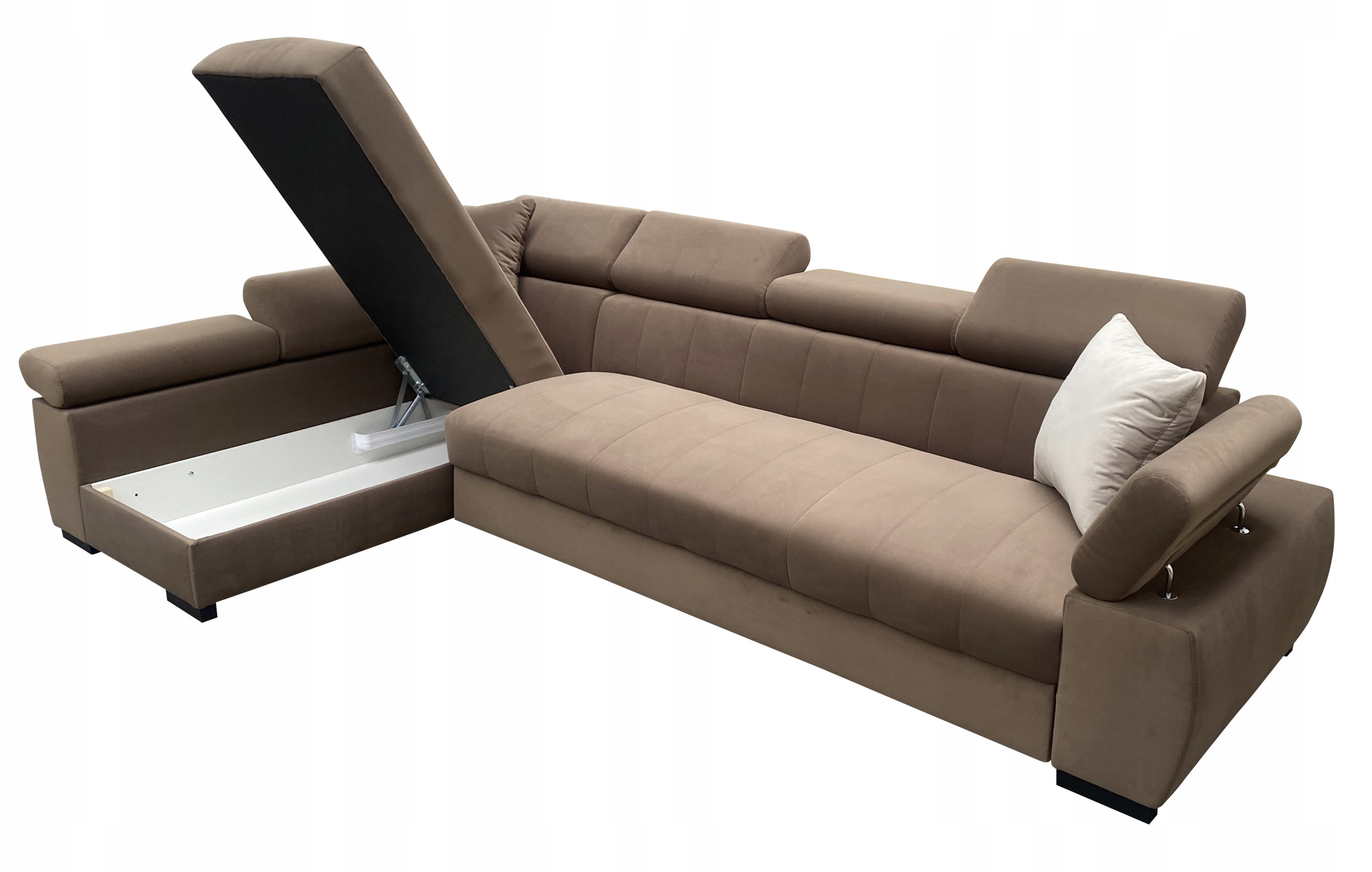 NAROŻNIK ASLAN 3 HONEY RUCHOME ZAGŁÓWKI ROZKŁADANY Szerokość mebla 326 cm