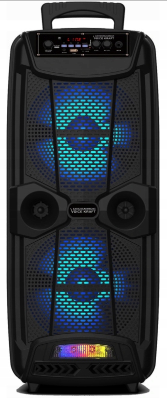 MOCNA KOLUMNA GŁOŚNIKOWA 600W PRZENOŚNA BLUETOOTH USB SD + MIKROFON Marka Poss