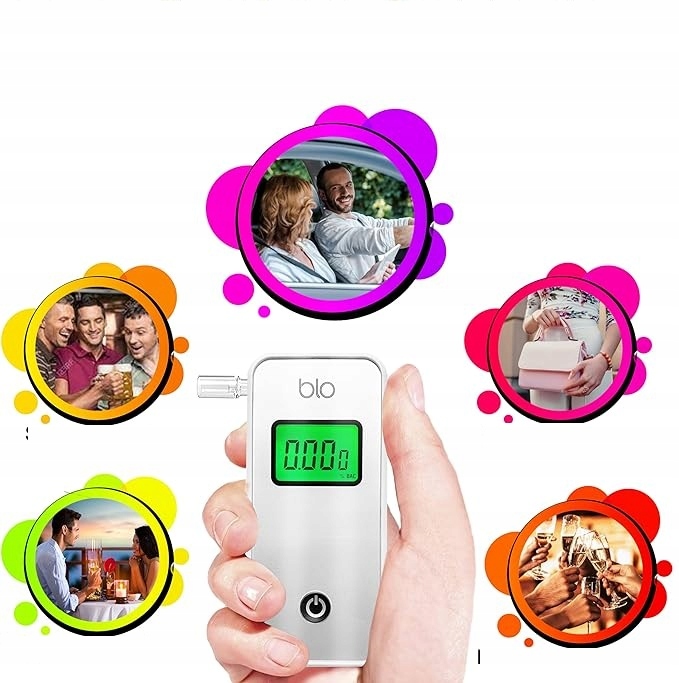 ALARM SZYBKI I DOKŁADNY Odczyt PROFESJONALNY ROZMIAR KIESZONKOWY ekran LCD Kolor srebrny