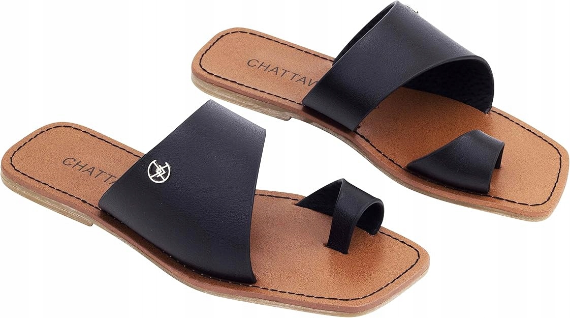 Chattawag Nazouváky Zasouvací Kožené Černé Na Léto 41 J_a