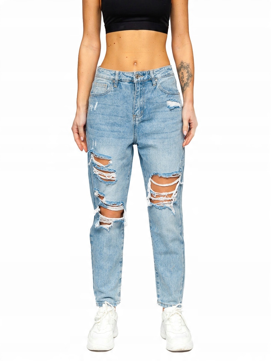 

Spodnie Jeansowe Mom Niebieskie WL2101 Denley_s