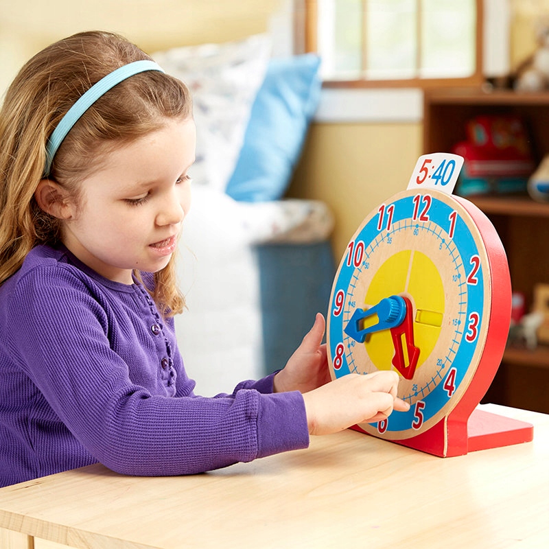 Zegar do pokoju dziecięcego Melissa and Doug Szerokość całkowita 24 cm