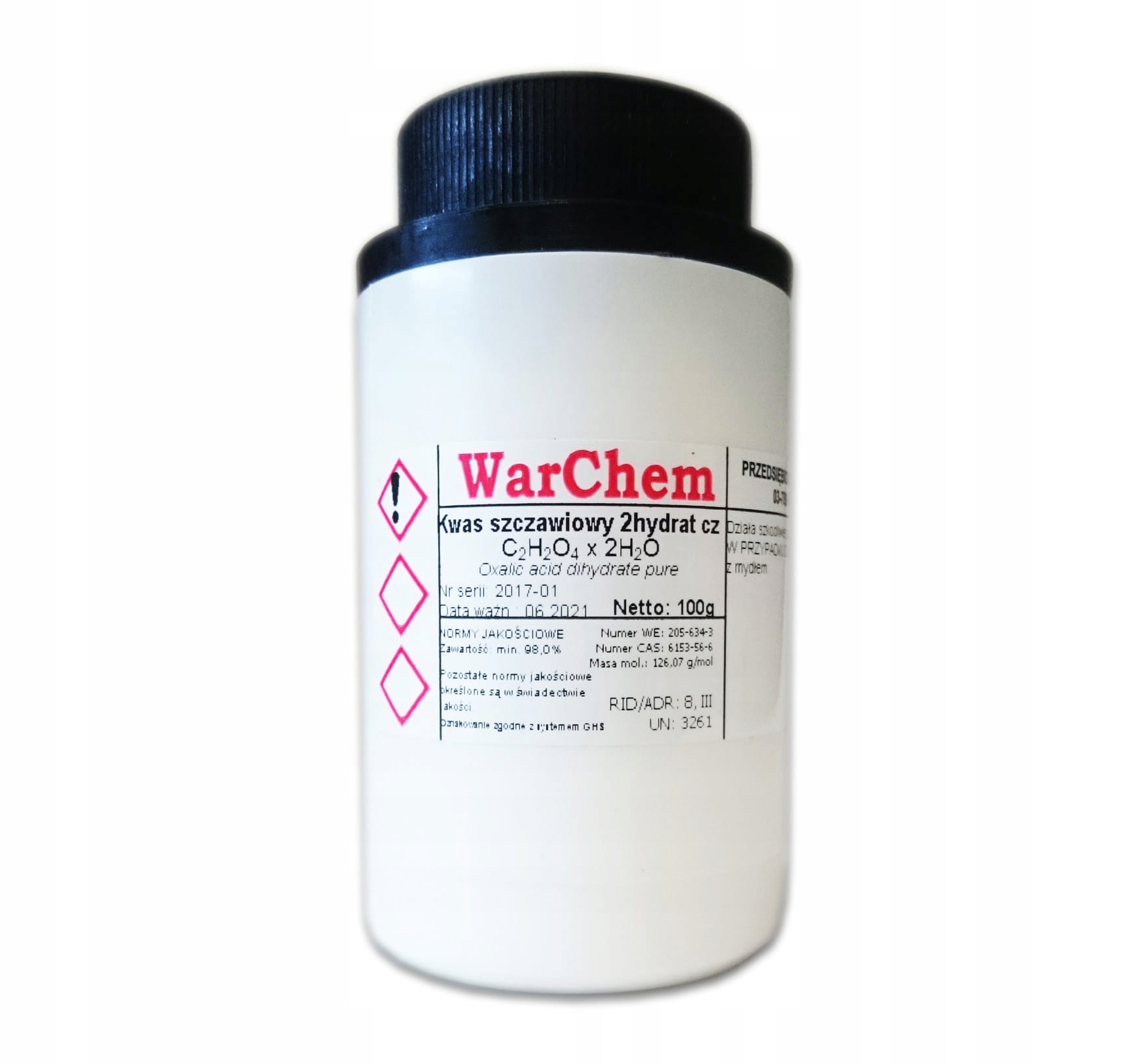 

Kwas Szczawiowy czysty 100g Odkamieniacz Warchem