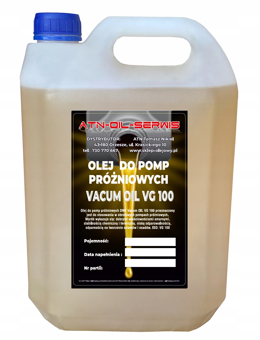 

Olej do pomp próżniowych Vg 100 5L