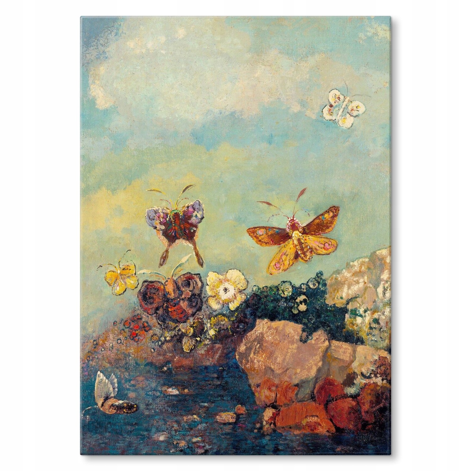 Kovový plakát Butterflies Odilon Redon Šidítko Plech 42 x 59,4 cm Dárek