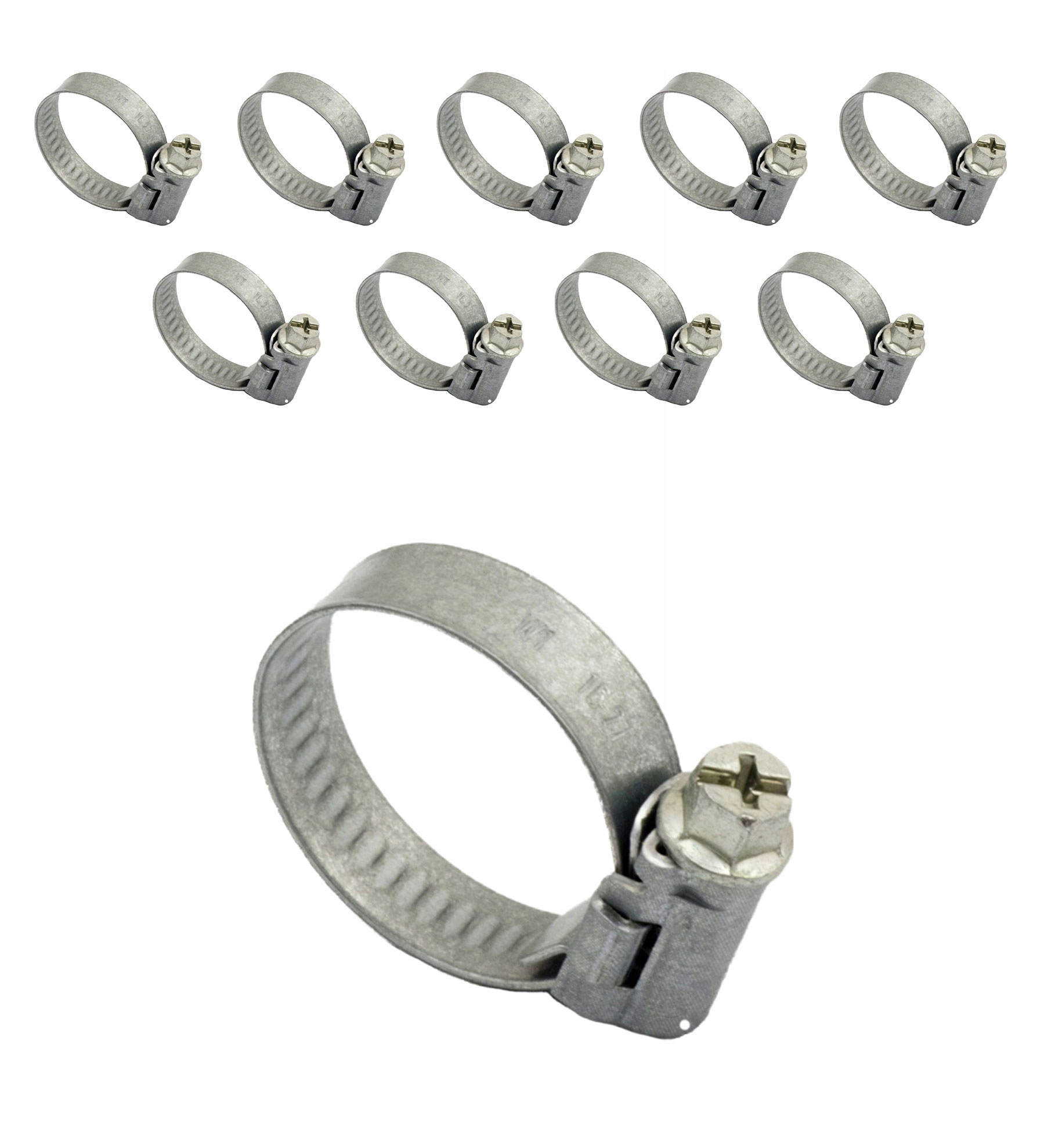 Mikalor Asfa-l 16-27 opaska ślimakowa W1 9mm stalowa zestaw 10 szt