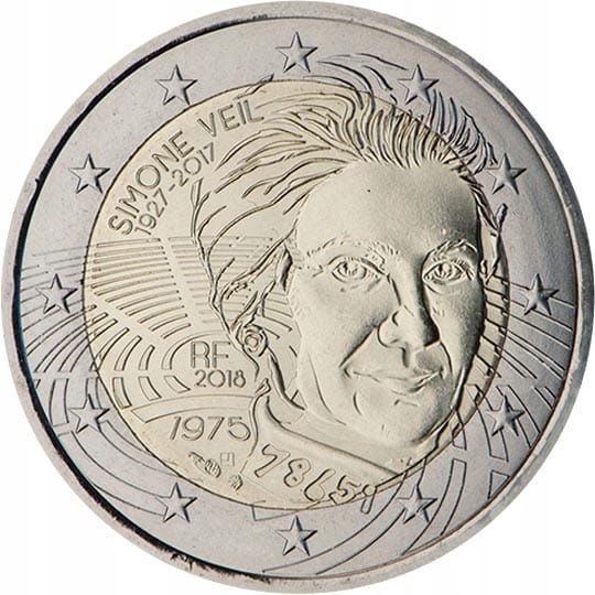 2 euro Francja Simone Veil 2018
