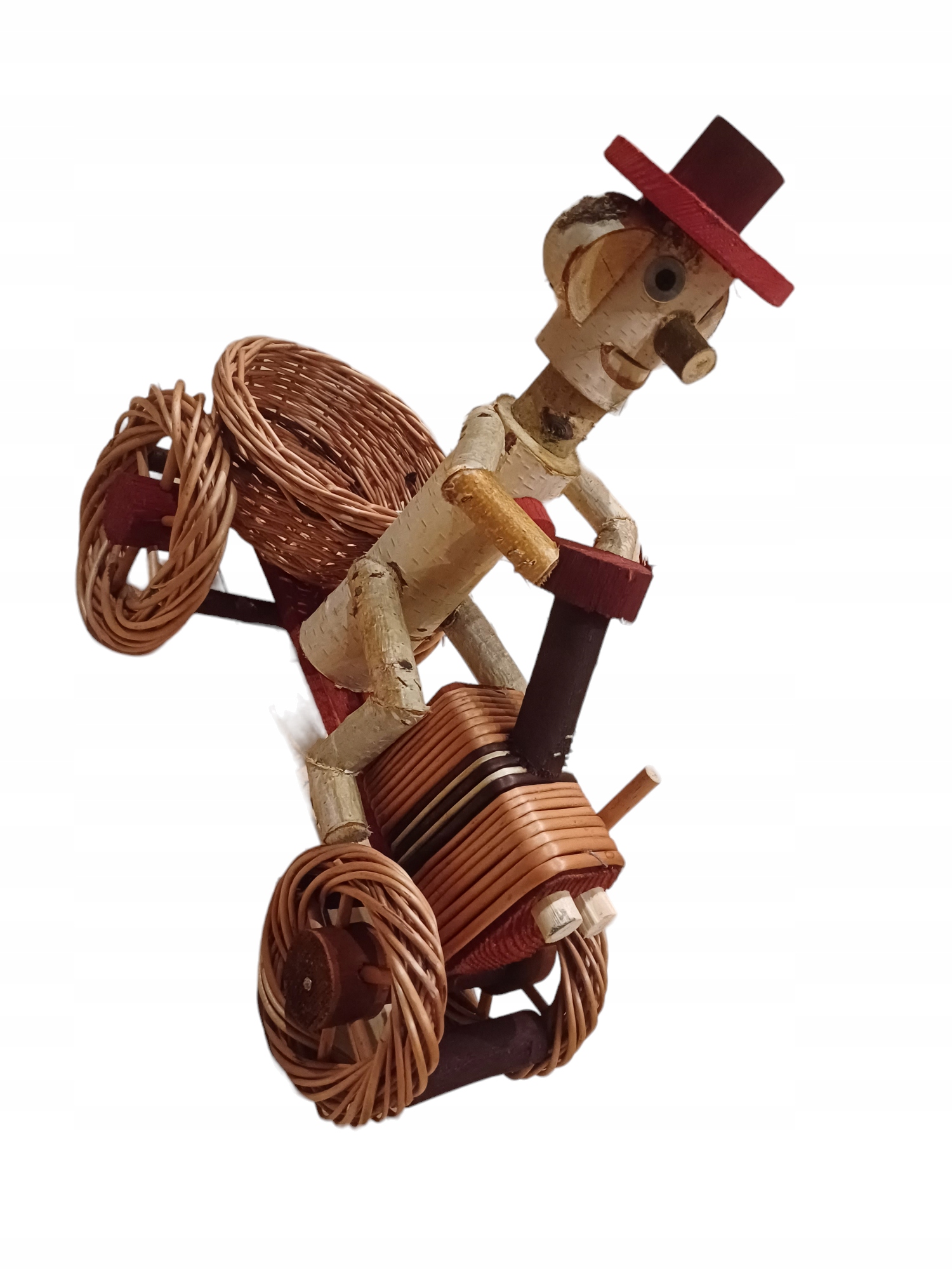 Dekoracja z wikliny Traktor z Ludzikiem Typ wiklina ogrodowa